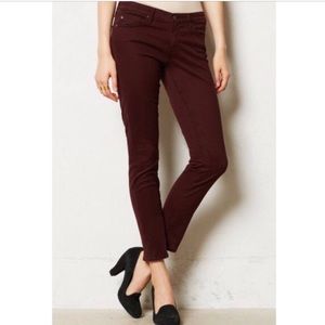 Dec 28 only AG super skinny Bordeaux wine size 26